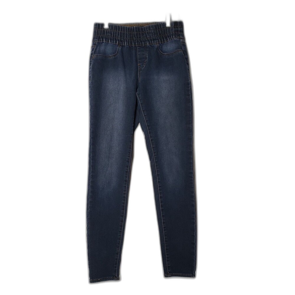 LEE Jeggings Pants Womens Medium Blue Stretch Pull On Denim Stacey Junior Fit